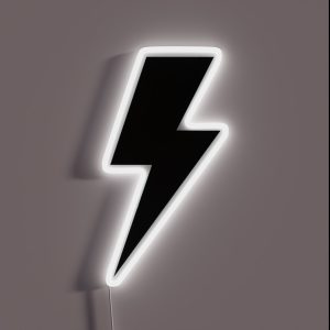 Lightning Bolt Black RGB Neon Sign