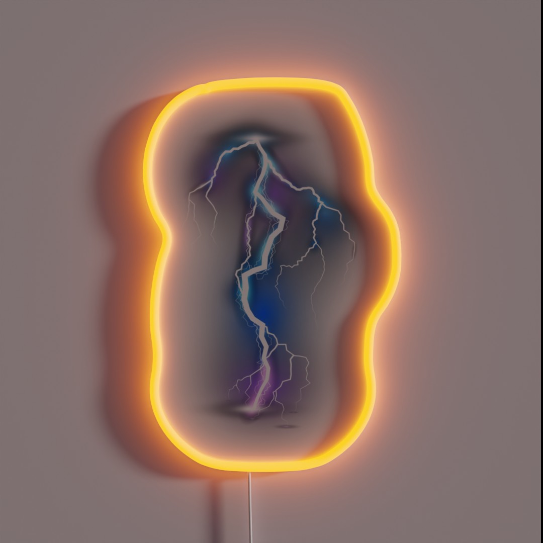 Lightning Lightning Thunderstorm RGB Neon Sign Lightning Lightning Thunderstorm RGB Neon Sign