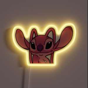 Lilo And Stitch Angel Peeker RGB Neon Sign