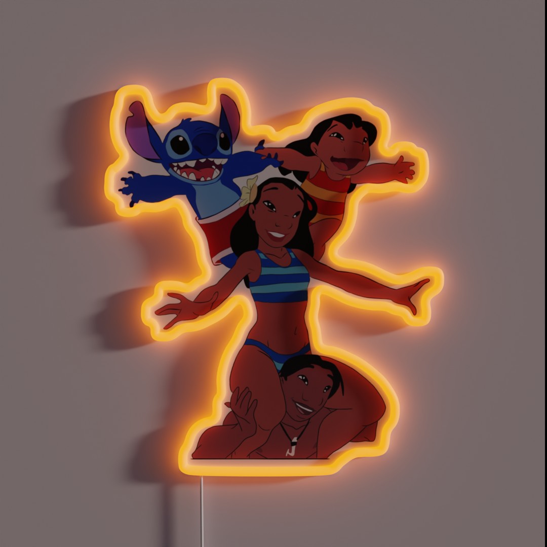 Lilo And Stitch RGB Neon Sign Lilo And Stitch RGB Neon Sign