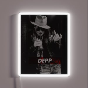 Limited Edition JOHNNY DEPP ART Perfect Gift RGB Neon Sign