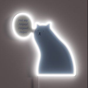 Linguistics Cat Meowing RGB Neon Sign Linguistics Cat Meowing RGB Neon Sign