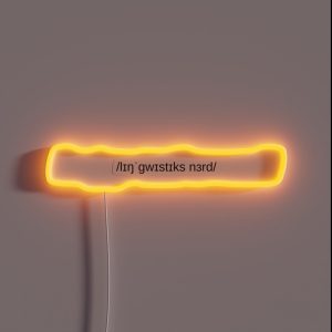 Linguistics Nerd RGB Neon Sign