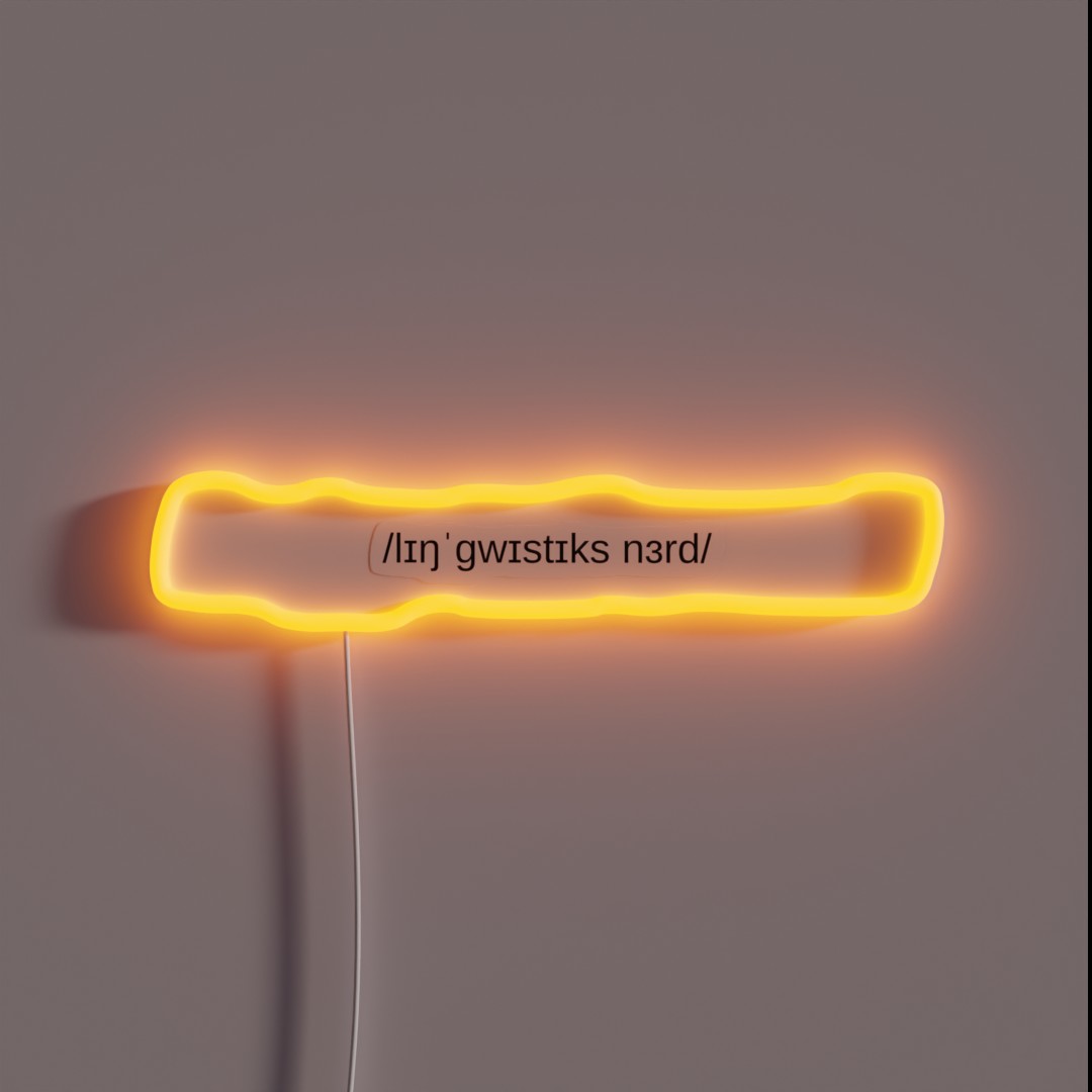 Linguistics Nerd RGB Neon Sign Linguistics Nerd RGB Neon Sign