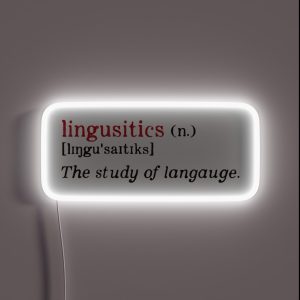 Linguistics Typos RGB Neon Sign Linguistics Typos RGB Neon Sign