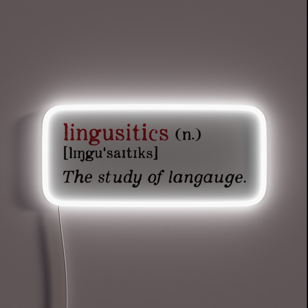 Linguistics Typos RGB Neon Sign Linguistics Typos RGB Neon Sign