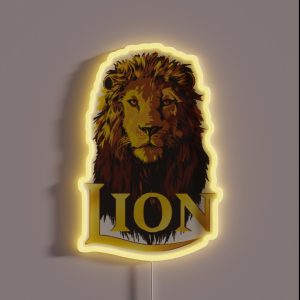 Lion Lager Logo RGB Neon Sign