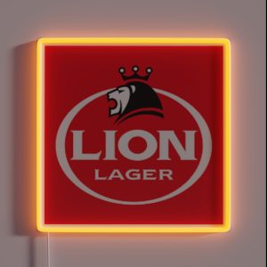 Lion Lager Logo RGB Neon Sign