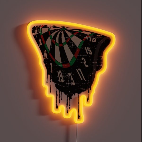 Liquid Dartboard Darts Art Dart Player Gift RGB Neon Sign