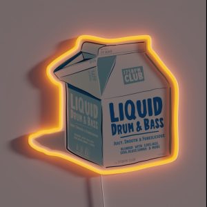 Liquid Drum And Bass Juice Carton 175 Bpm Club RGB Neon Sign