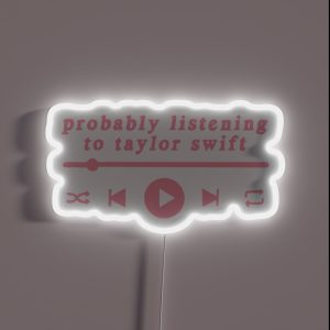 Listening To T Swift RGB Neon Sign