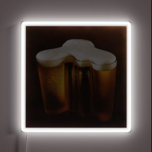 Littala Aalto Vase With Beer In It RGB Neon Sign