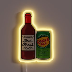 Little Freak Red Wine And Ginger Ale RGB Neon Sign