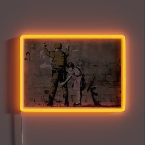 Little Girl Frisking A Soldier RGB Neon Sign