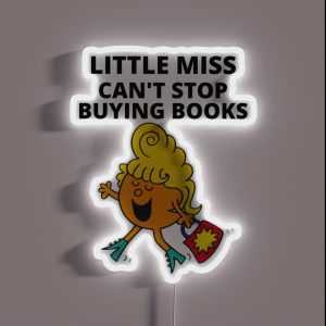 Little Miss Can T Stop Buying Books RGB Neon Sign