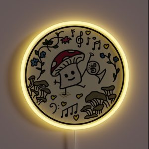 Little Musical Mushroom Man RGB Neon Sign Little Musical Mushroom Man RGB Neon Sign