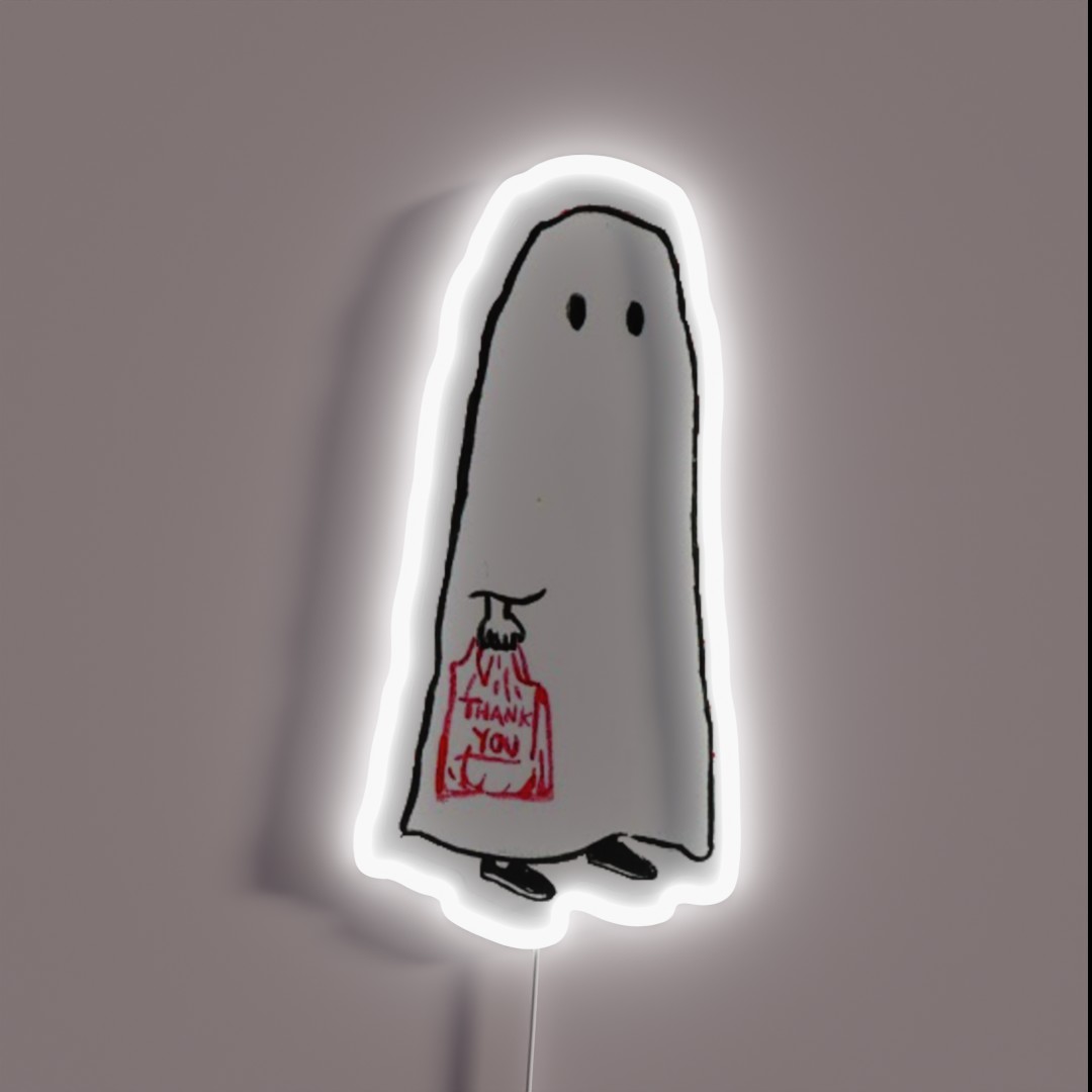 Little Shopping Ghost RGB Neon Sign Little Shopping Ghost RGB Neon Sign