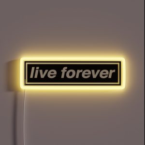Live Forever THE ORIGINAL And BEST OASIS Band Tribute MADE IN THE 90s RGB Neon Sign