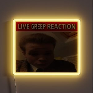 Live Greep Reaction Black Midi RGB Neon Sign