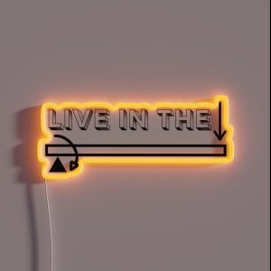 Live In The Moment Black Bold Transparent Background RGB Neon Sign