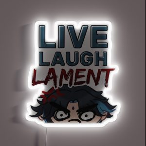 Live Laugh Lament Xiao Genshin Impact RGB Neon Sign