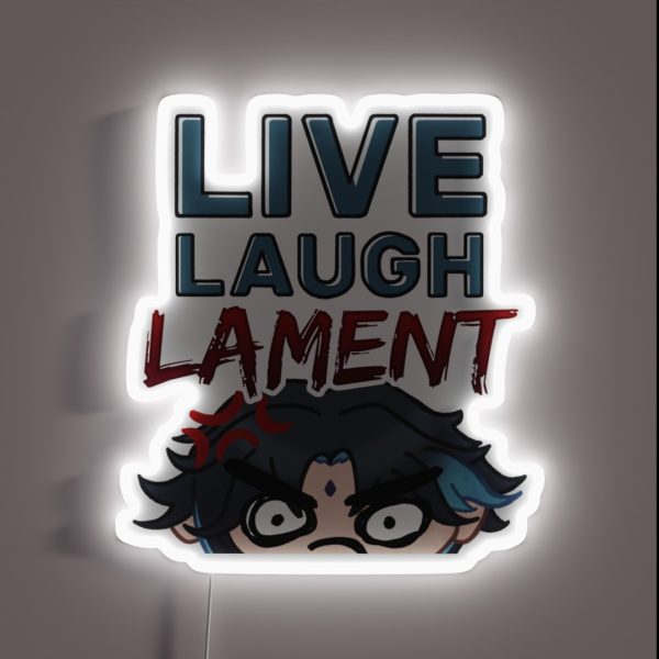 Live Laugh Lament Xiao Genshin Impact RGB Neon Sign