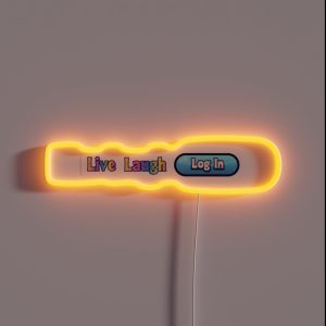 Live Laugh Log In Horizontal RGB Neon Sign