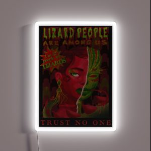 Lizard People Are Among Us RGB Neon Sign