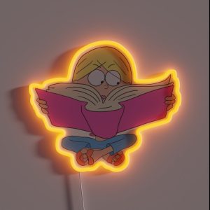 Lizzie Mcguire Reading Cartoon RGB Neon Sign