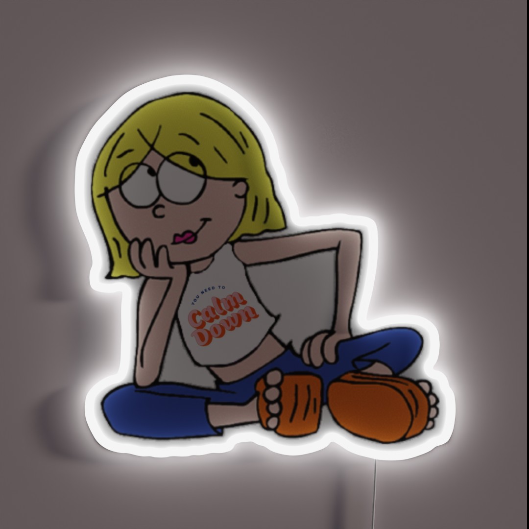 Lizzie Mcguire Thinks You Need To Calm Down RGB Neon Sign Lizzie Mcguire Thinks You Need To Calm Down RGB Neon Sign