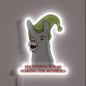 Llamas With Hats My Stomach Was Making The Rumblies RGB Neon Sign