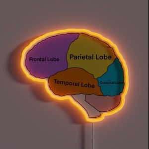Lobes Of The Brain RGB Neon Sign
