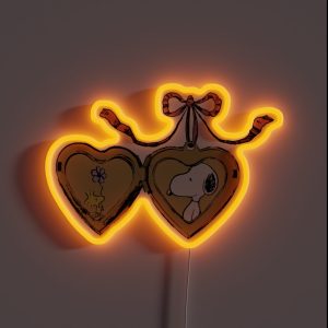 Locket Design Woodstock And Snoop RGB Neon Sign