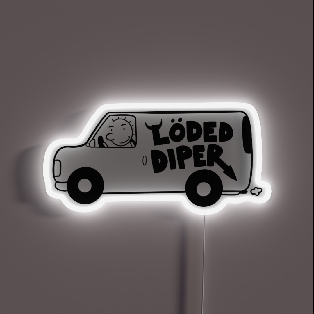 Loded Diper Van RGB Neon Sign Loded Diper Van RGB Neon Sign