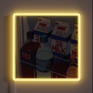 Lofi Anime Art Milk RGB Neon Sign Lofi Anime Art Milk RGB Neon Sign