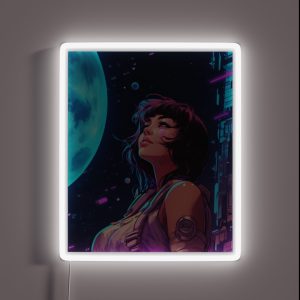 Lofi Cyberpunk Girl RGB Neon Sign Lofi Cyberpunk Girl RGB Neon Sign
