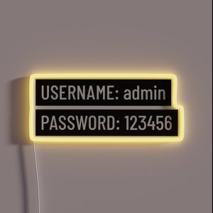 Login Info Cybersecurity RGB Neon Sign