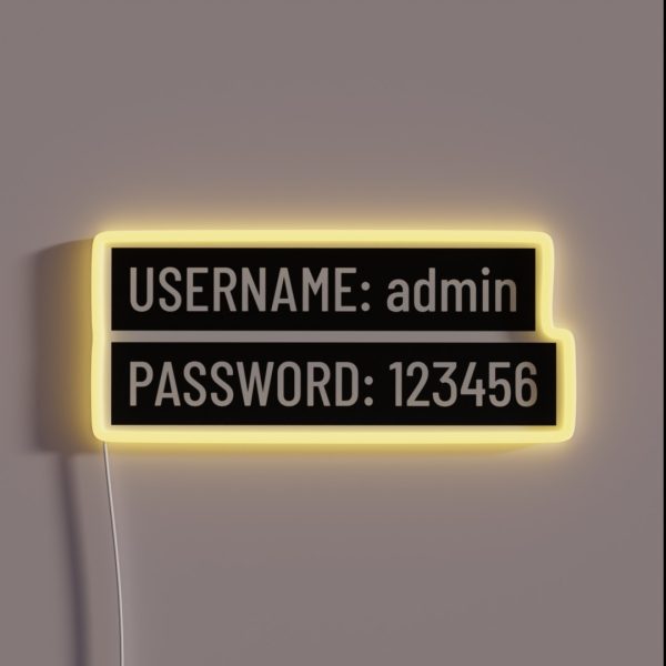 Login Info Cybersecurity RGB Neon Sign