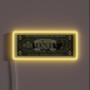 Lonely Star Dollar Bill RGB Neon Sign