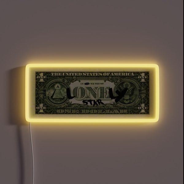 Lonely Star Dollar Bill RGB Neon Sign