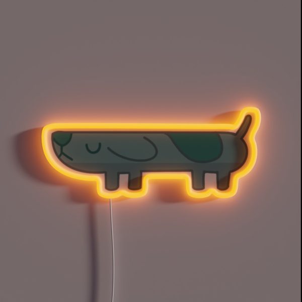 Long Dog RGB Neon Sign