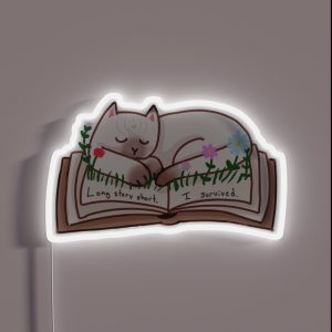 Long Story Short Cat Version RGB Neon Sign