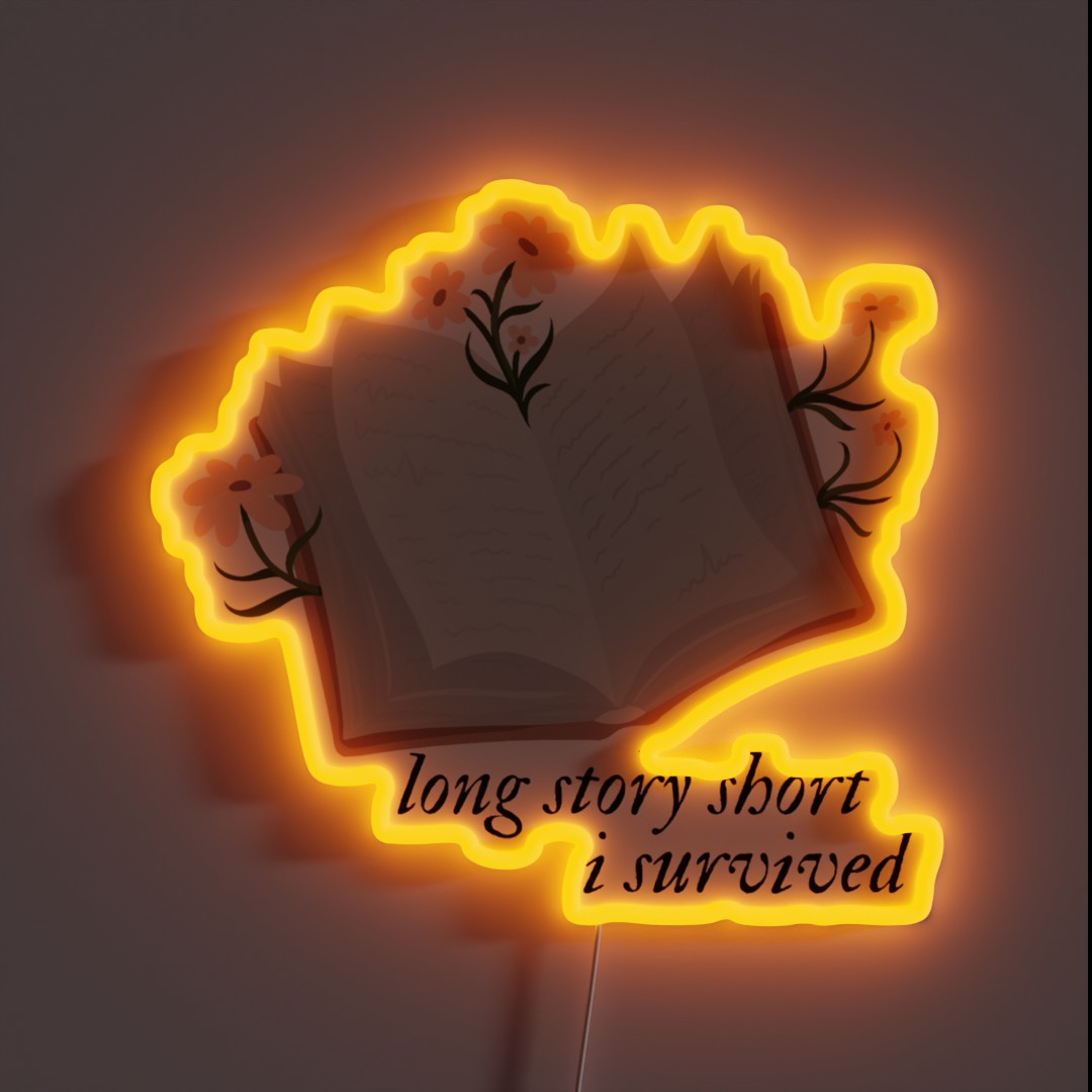 Long Story Short I Survived Folklore RGB Neon Sign Long Story Short I Survived Folklore RGB Neon Sign