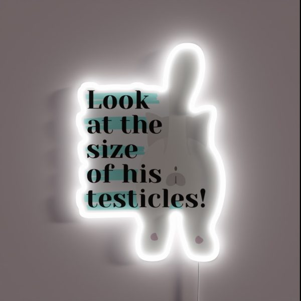 Look At The Size Of His Testicles RGB Neon Sign