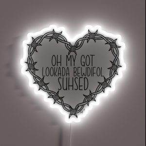 LOOKADA BEWDIFOI SUHSED RGB Neon Sign LOOKADA BEWDIFOI SUHSED RGB Neon Sign