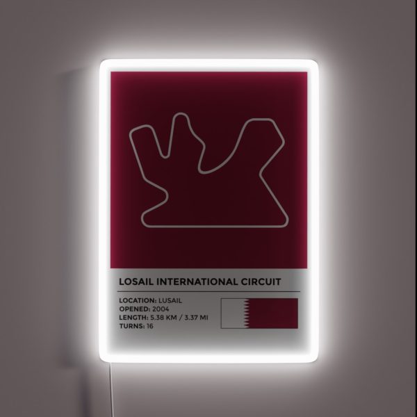 Losail International Circuit Info RGB Neon Sign