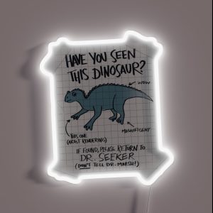 Lost Iguanodon RGB Neon Sign