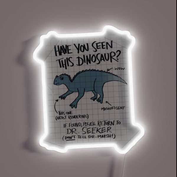 Lost Iguanodon RGB Neon Sign