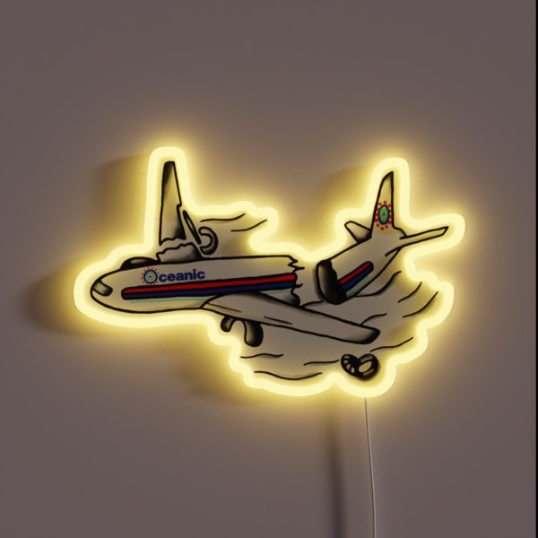 LOST Oceanic 815 Plane Crash RGB Neon Sign