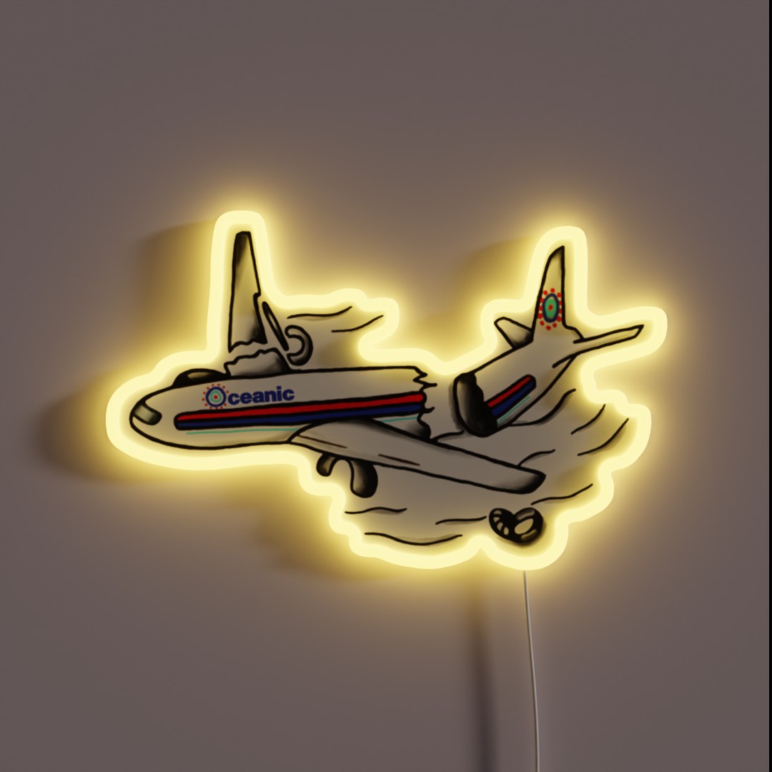 LOST Oceanic 815 Plane Crash RGB Neon Sign LOST Oceanic 815 Plane Crash RGB Neon Sign